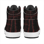 Red Gun Sight Print High Top Leather Sneakers