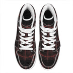 Red Gun Sight Print High Top Leather Sneakers