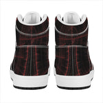 Red Gun Sight Print High Top Leather Sneakers