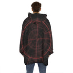 Red Gun Sight Print Hoodie Blanket