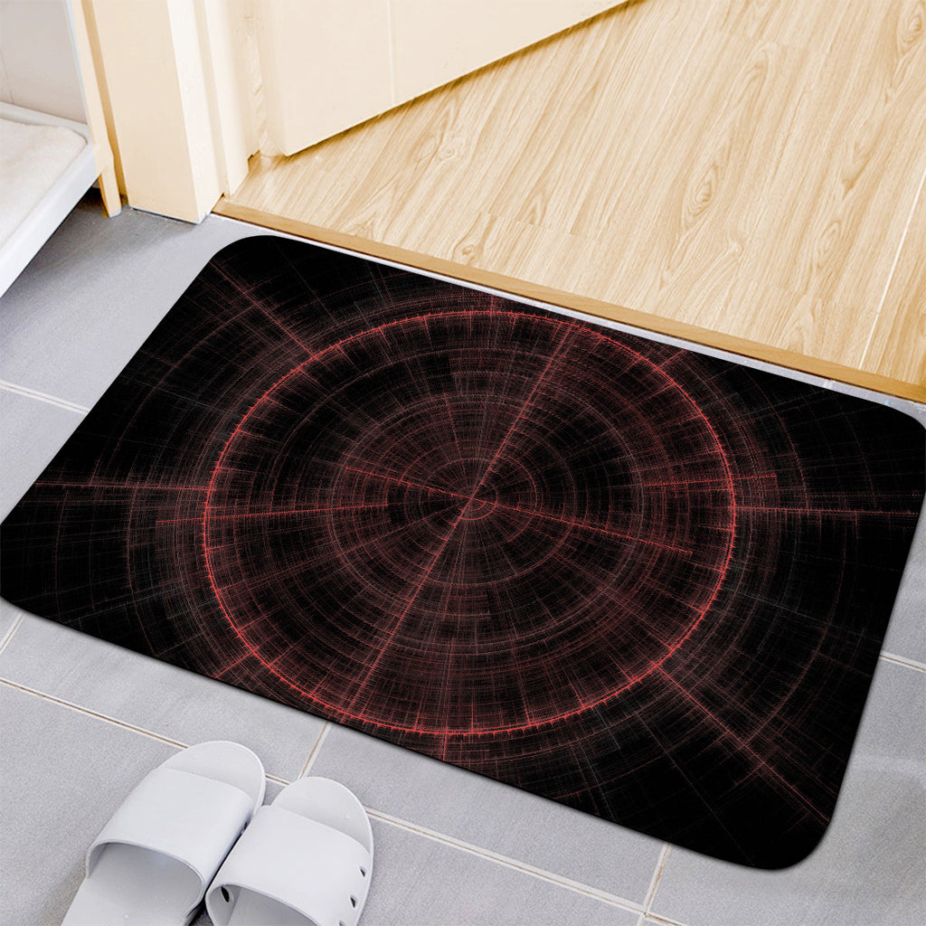 Red Gun Sight Print Indoor Door Mat