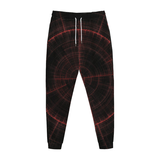 Red Gun Sight Print Jogger Pants