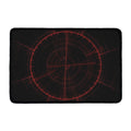 Red Gun Sight Print Kitchen Mat