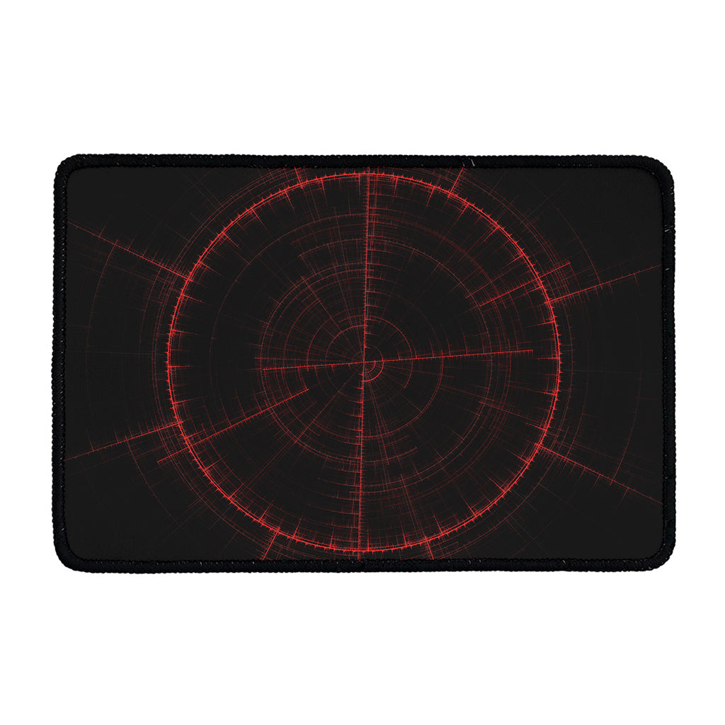 Red Gun Sight Print Kitchen Mat