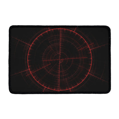 Red Gun Sight Print Kitchen Mat