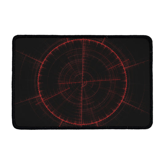 Red Gun Sight Print Kitchen Mat