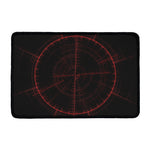 Red Gun Sight Print Kitchen Mat