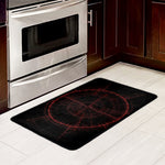 Red Gun Sight Print Kitchen Mat