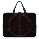 Red Gun Sight Print Laptop Sleeve With Handle