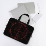 Red Gun Sight Print Laptop Sleeve With Handle