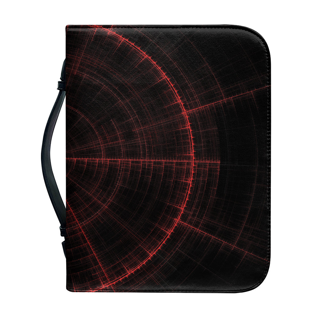 Red Gun Sight Print Leather Bible Cover