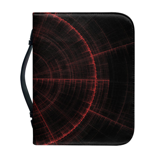 Red Gun Sight Print Leather Bible Cover