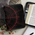 Red Gun Sight Print Leather Bible Cover