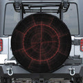 Red Gun Sight Print Leather Spare Tire Cover