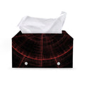 Red Gun Sight Print Leather Tissue Box Cover