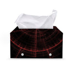 Red Gun Sight Print Leather Tissue Box Cover
