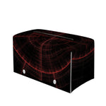 Red Gun Sight Print Leather Tissue Box Cover
