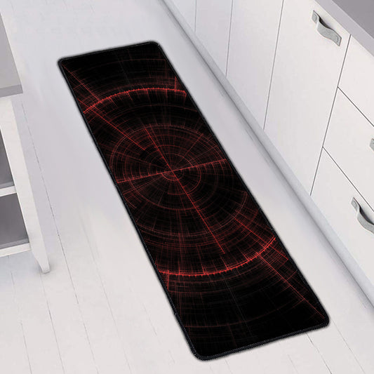 Red Gun Sight Print Long Kitchen Mat