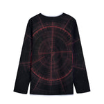 Red Gun Sight Print Long Sleeve Short Coat