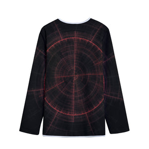 Red Gun Sight Print Long Sleeve Short Coat