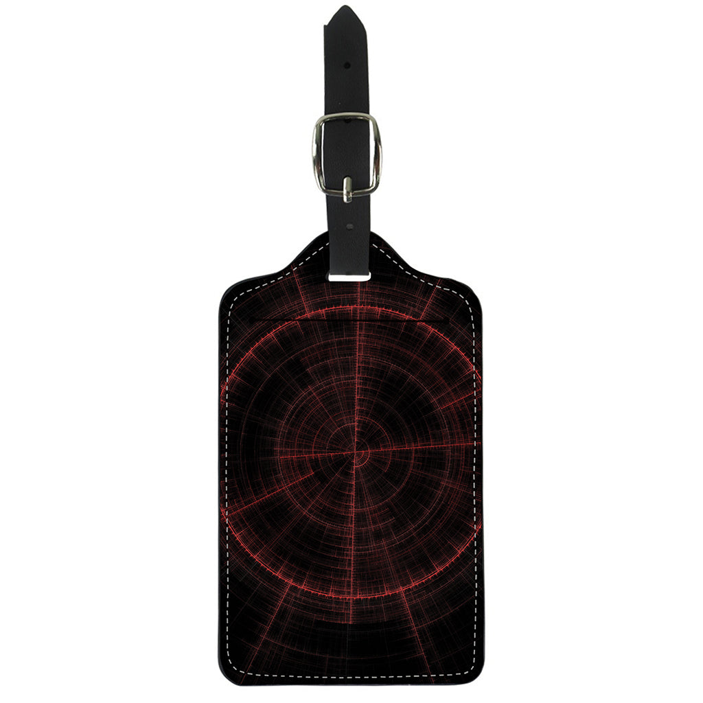 Red Gun Sight Print Luggage Tag