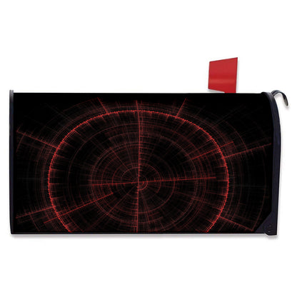 Red Gun Sight Print Mailbox Cover