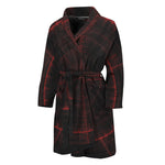 Red Gun Sight Print Men's Bathrobe