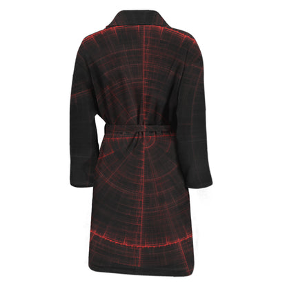 Red Gun Sight Print Men's Bathrobe