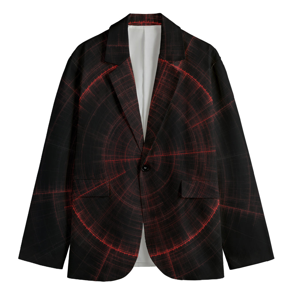 Red Gun Sight Print Men's Blazer