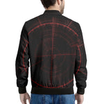Red Gun Sight Print Men's Bomber Jacket