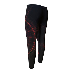 Red Gun Sight Print Men's Compression Pants