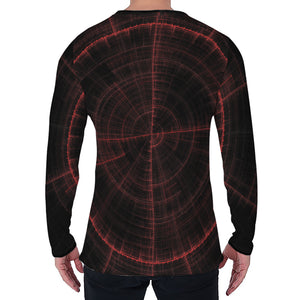 Red Gun Sight Print Men's Long Sleeve T-Shirt