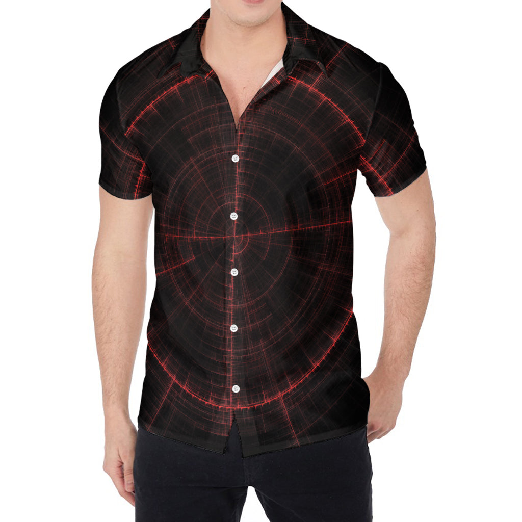 Red Gun Sight Print Men's Shirt