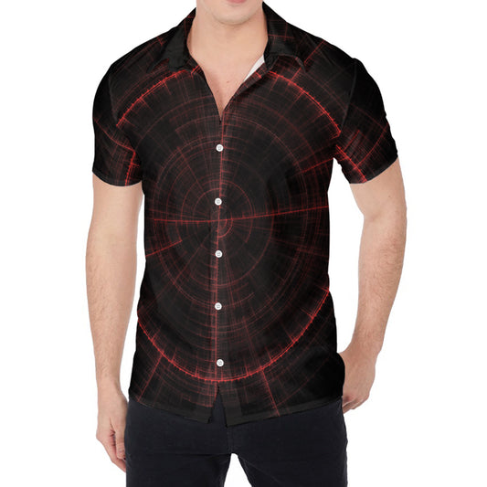 Red Gun Sight Print Men's Shirt