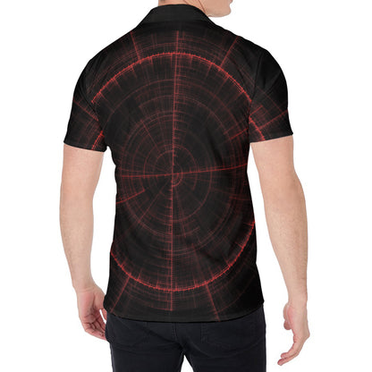 Red Gun Sight Print Men's Shirt