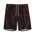 Red Gun Sight Print Men's Athletic Shorts