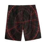 Red Gun Sight Print Men's Sports Shorts