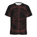 Red Gun Sight Print Men's Athletic T-Shirt