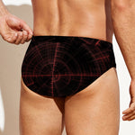 Red Gun Sight Print Men's Swim Briefs