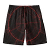 Red Gun Sight Print Men's Swim Trunks