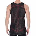 Red Gun Sight Print Men's Velvet Tank Top