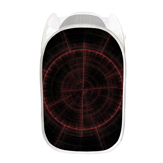Red Gun Sight Print Mesh Laundry Hamper