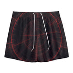 Red Gun Sight Print Mesh Shorts