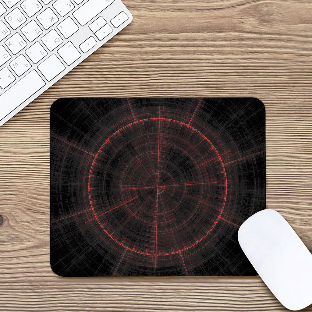 Red Gun Sight Print Mouse Pad