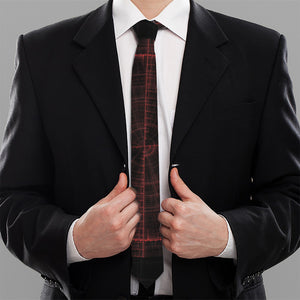 Red Gun Sight Print Necktie