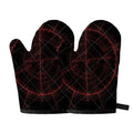 Red Gun Sight Print Oven Mitts