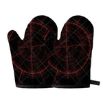 Red Gun Sight Print Oven Mitts