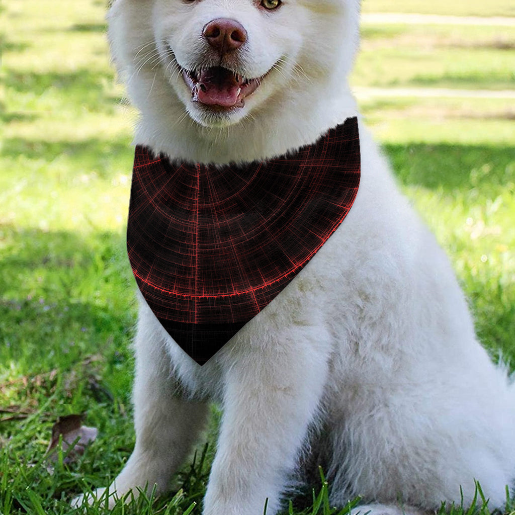 Red Gun Sight Print Over The Collar Dog Bandana