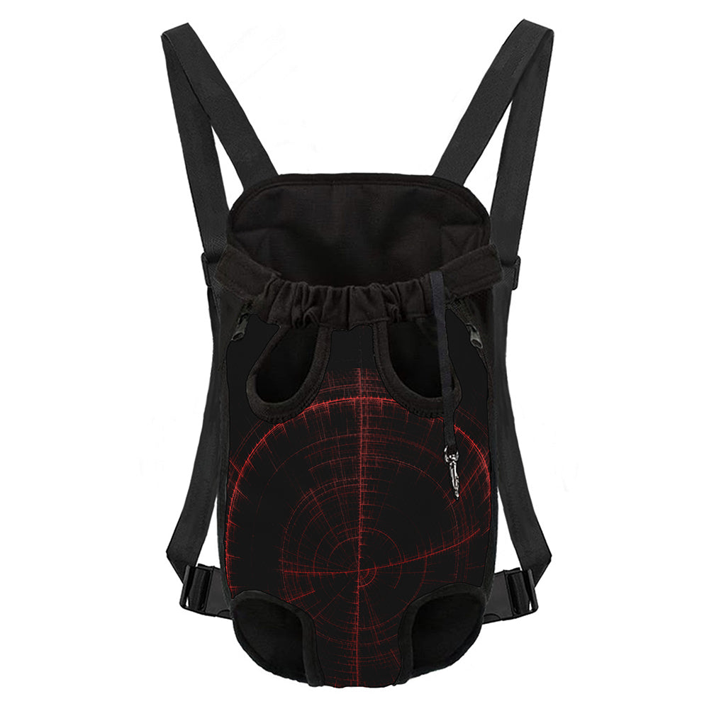 Red Gun Sight Print Pet Carrier Backpack