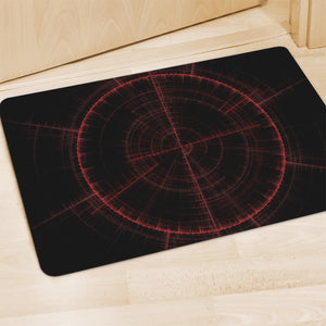 Red Gun Sight Print Polyester Doormat